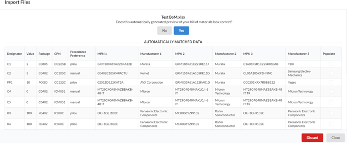 BoM Spreadsheet Interpreter